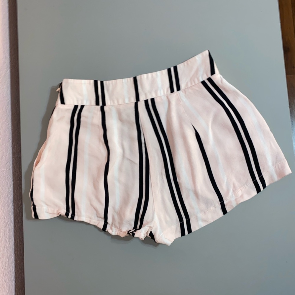 Pink striped shorts